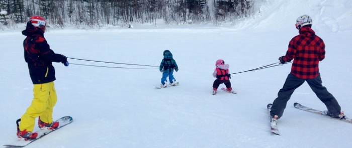 горные лыжи с детьми